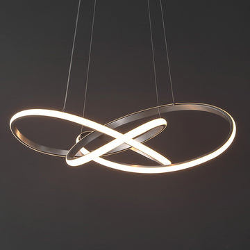 Alexia 25" Abstract Integrated LED Metal Adjustable Pendant - JONATHAN Y